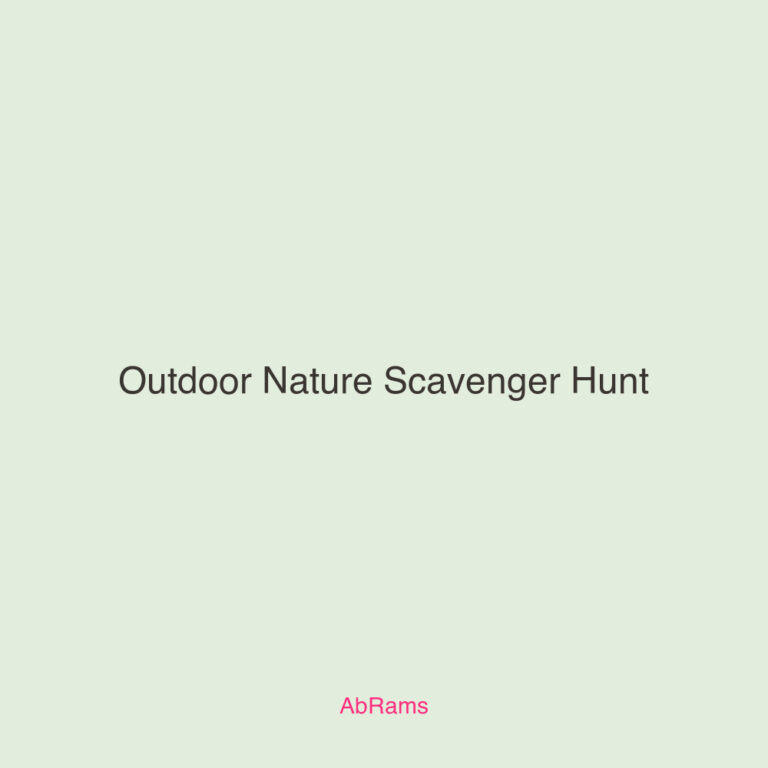 Outdoor Nature Scavenger Hunt