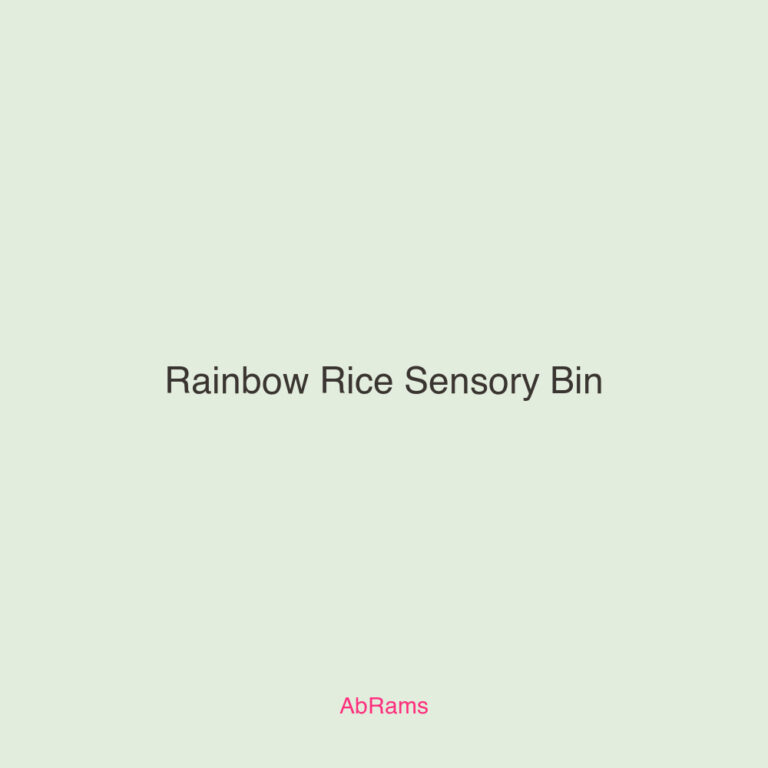 Rainbow Rice Sensory Bin